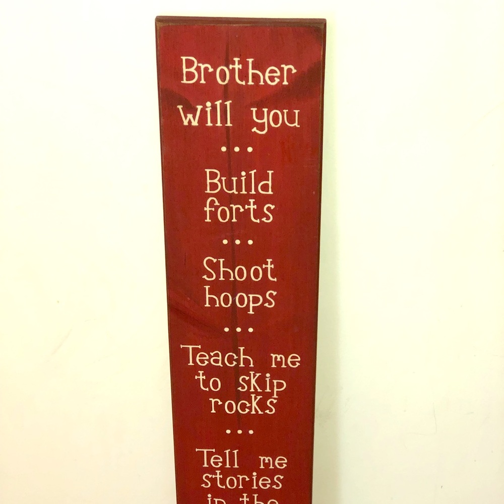 Adorable “brother” sign